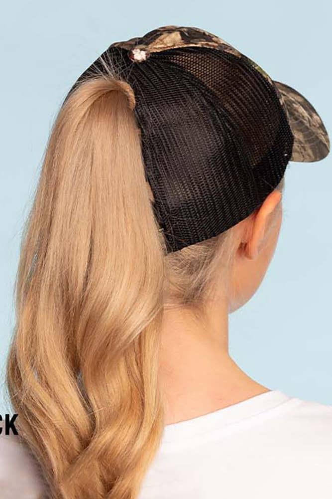 Mossy Oak Criss-Cross Ponytail Cap Baseball Cap