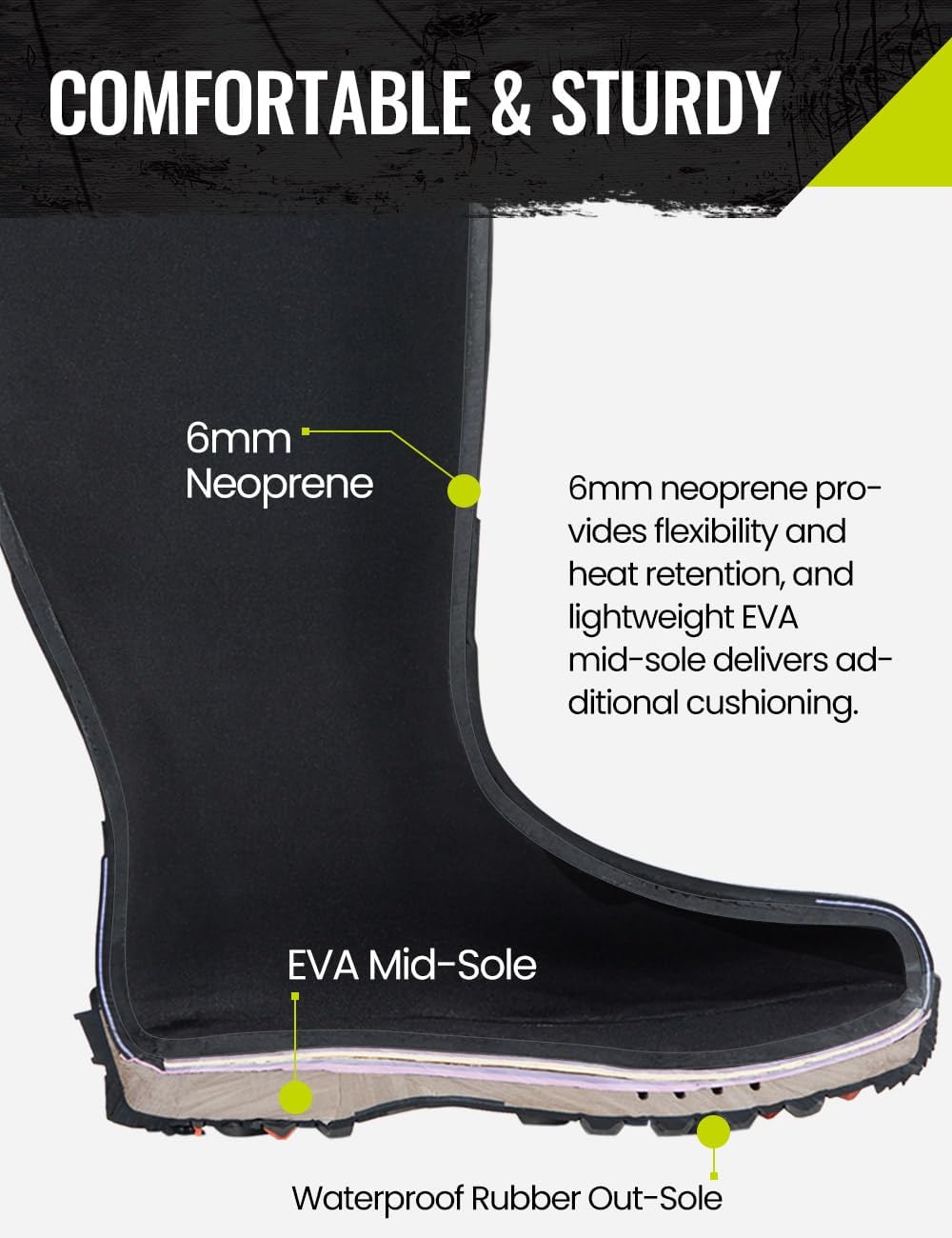 TIDEWE Hunting Boot for Women, Insulated Waterproof Sturdy Women's Hunting Boot, 6mm Neoprene and Rubber Outdoor Boot Next Camo G2