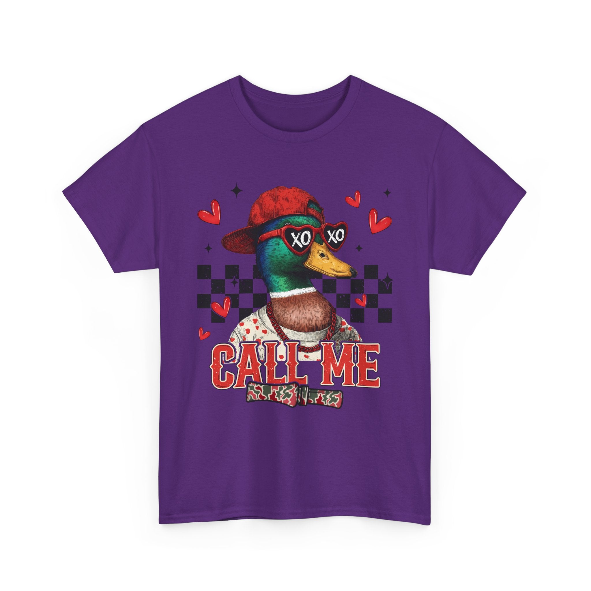 Duck Graphic Tee – "Call Me" Retro Skateboard Design
