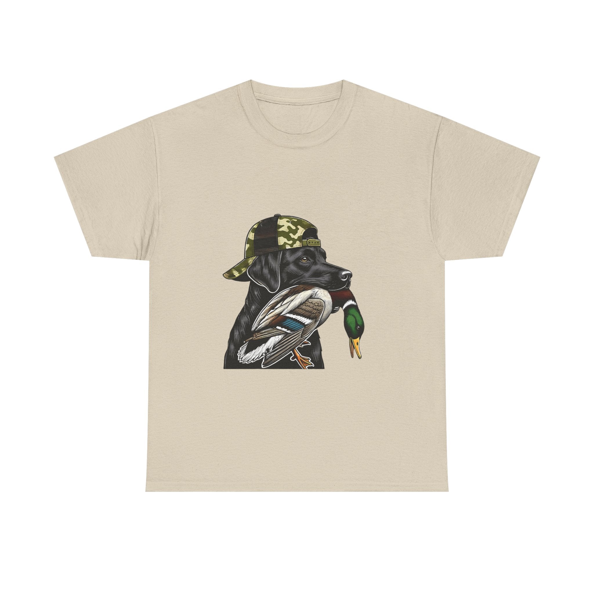Duck Hunter Graphic Tee — Mallard Duck with Camo Bucket Hat