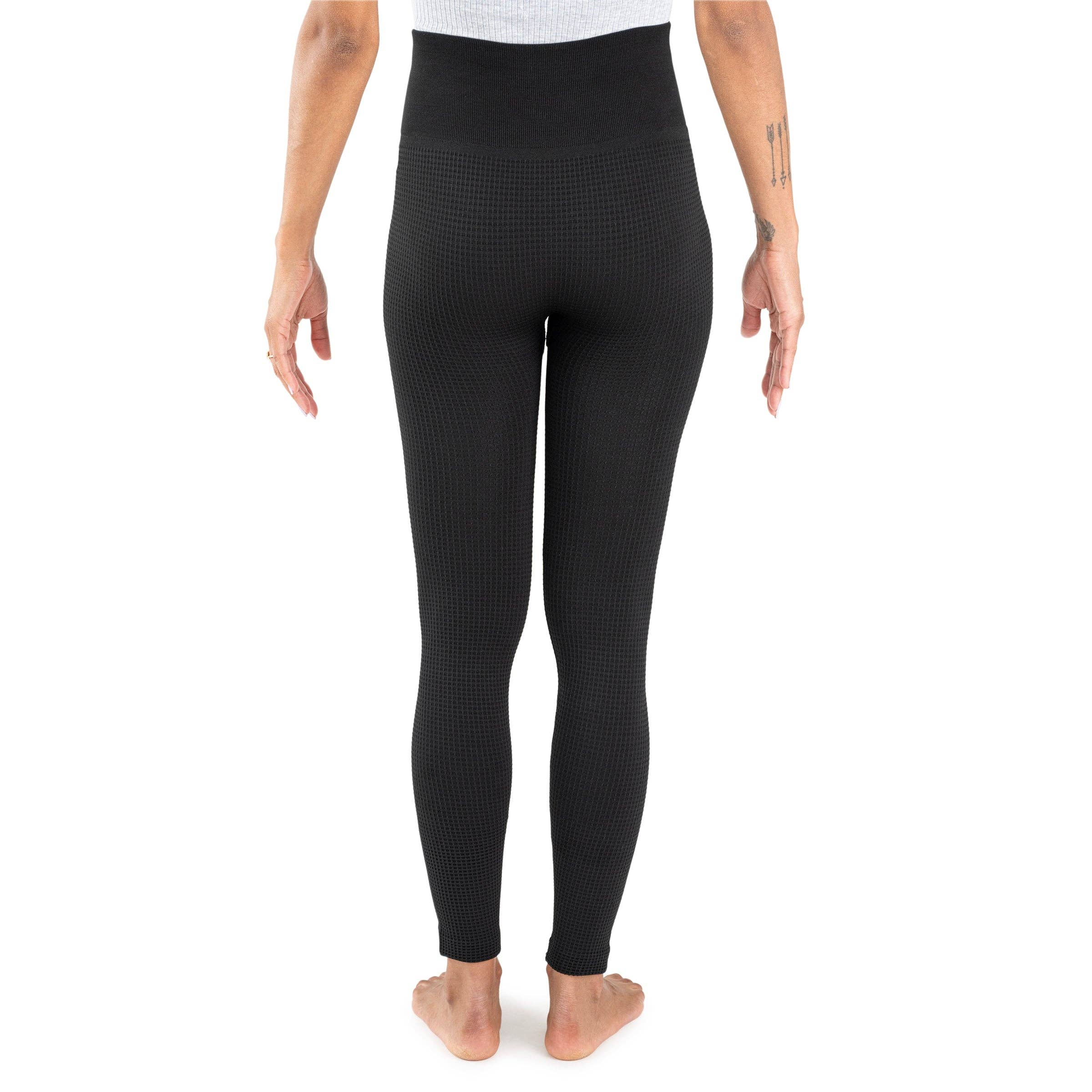 Women's Fleece Lined Leggings with Wide Waistband