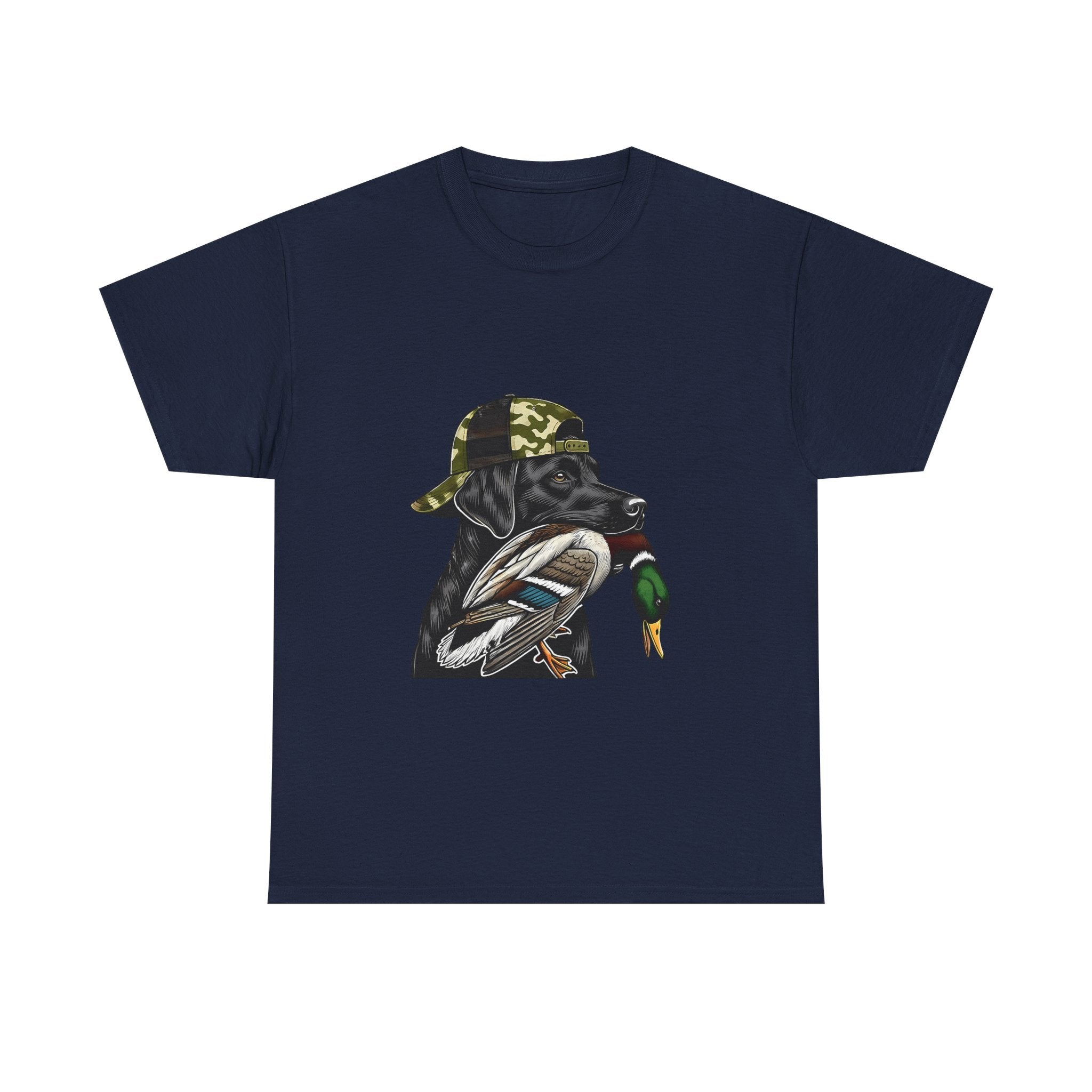 Duck Hunter Graphic Tee — Mallard Duck with Camo Bucket Hat