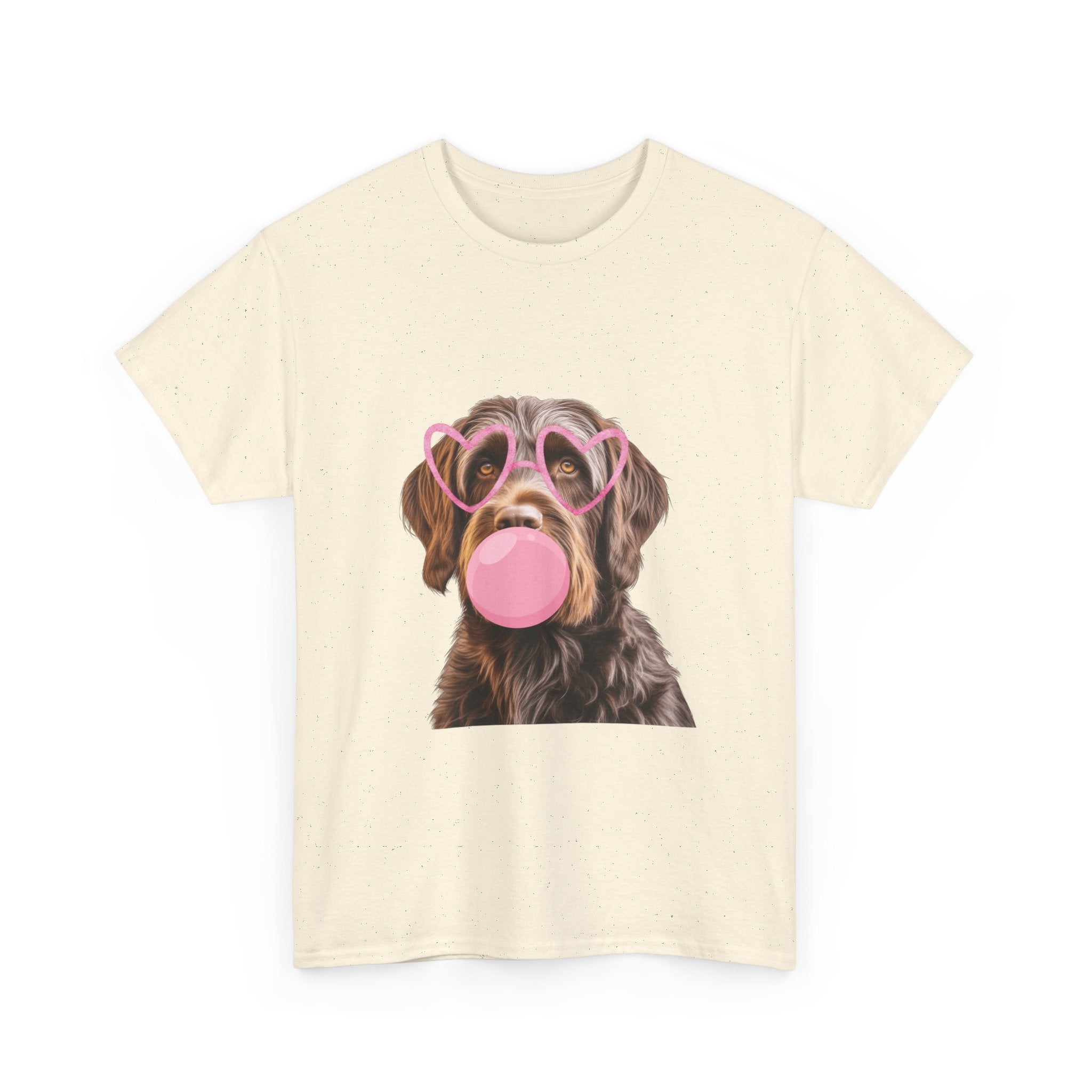Dog Bubblegum Tee — Cute Puppy with Heart Sunglasses Graphic T-Shirt