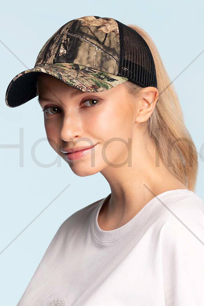 Mossy Oak Criss-Cross Ponytail Cap Baseball Cap
