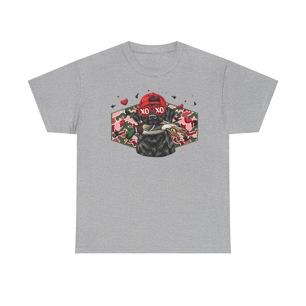 XOXO Dog Graphic Tee - Cute Camouflage Love T-Shirt