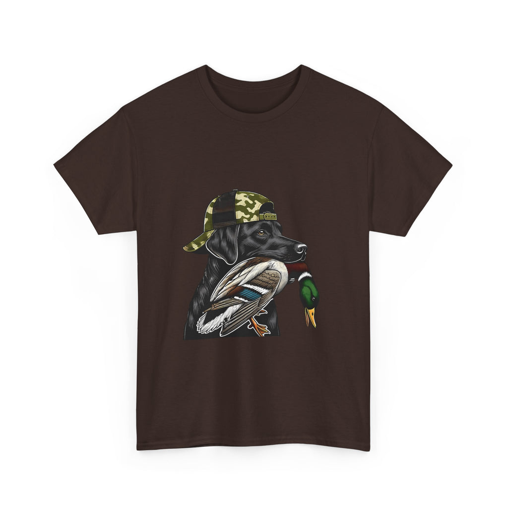 Duck Hunter Graphic Tee — Mallard Duck with Camo Bucket Hat
