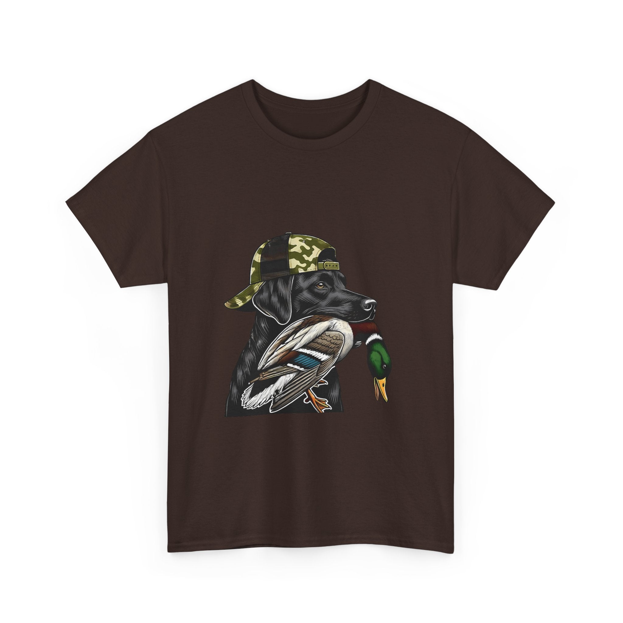 Duck Hunter Graphic Tee — Mallard Duck with Camo Bucket Hat