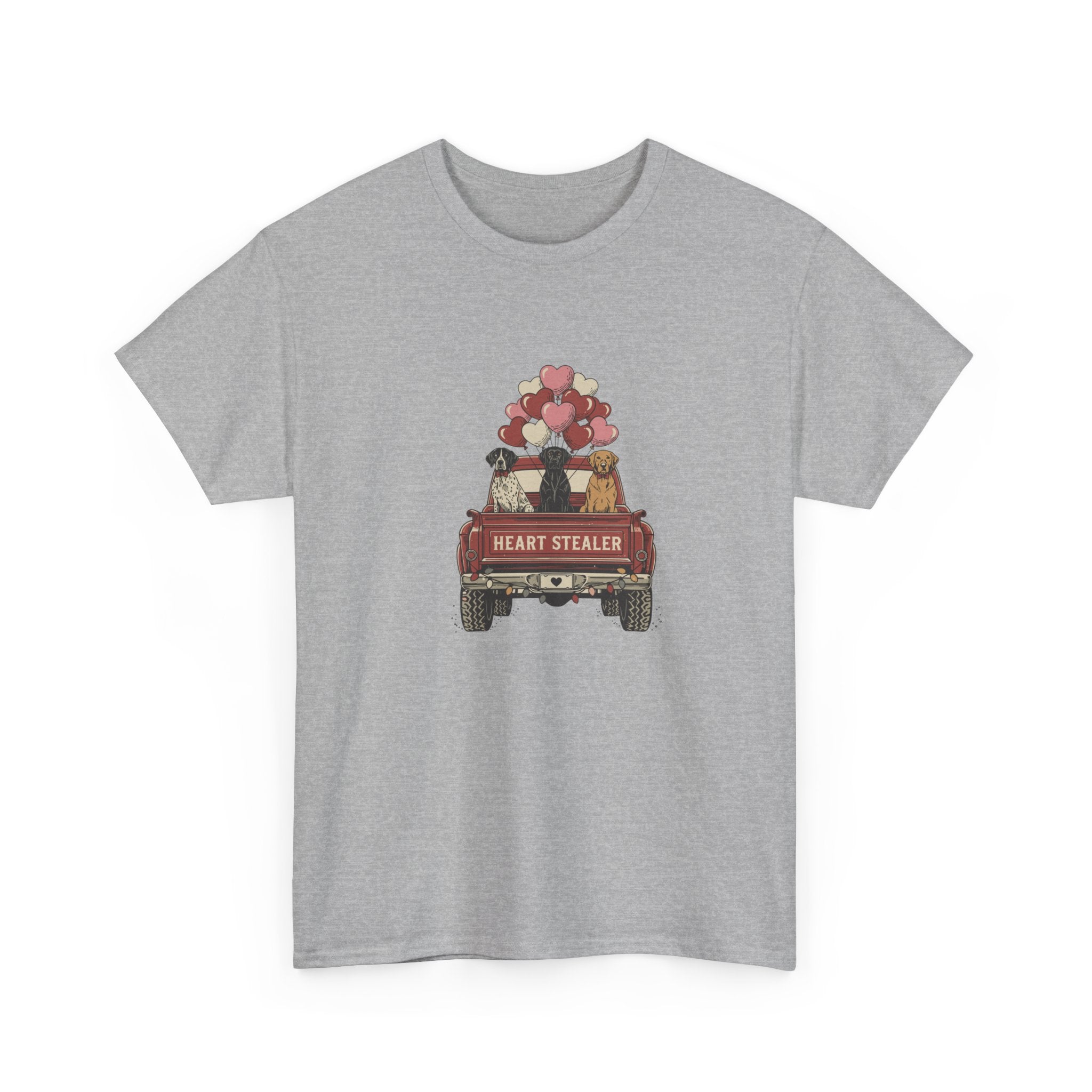 Heart Stealer Truck T-Shirt — Cute Valentine Puppy & Kitten Graphic Tee