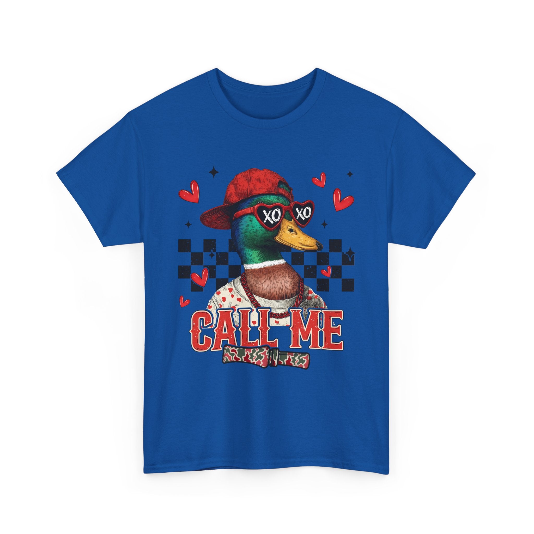 Duck Graphic Tee – "Call Me" Retro Skateboard Design