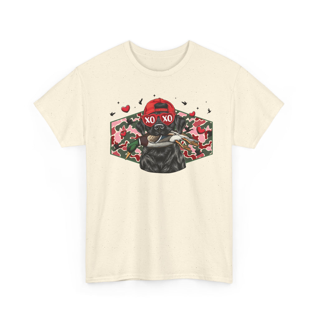 XOXO Dog Graphic Tee - Cute Camouflage Love T-Shirt