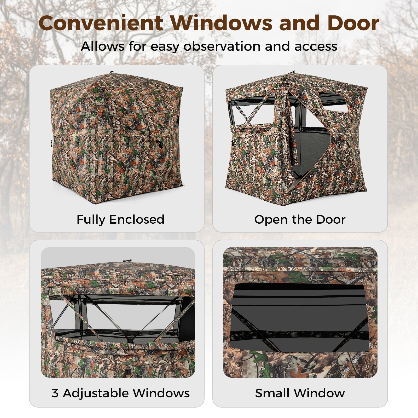 one way see through tent 82 Inch Tall Hunting Blind 270° One Way See Through Ground Tent for 3- – Camo4Women