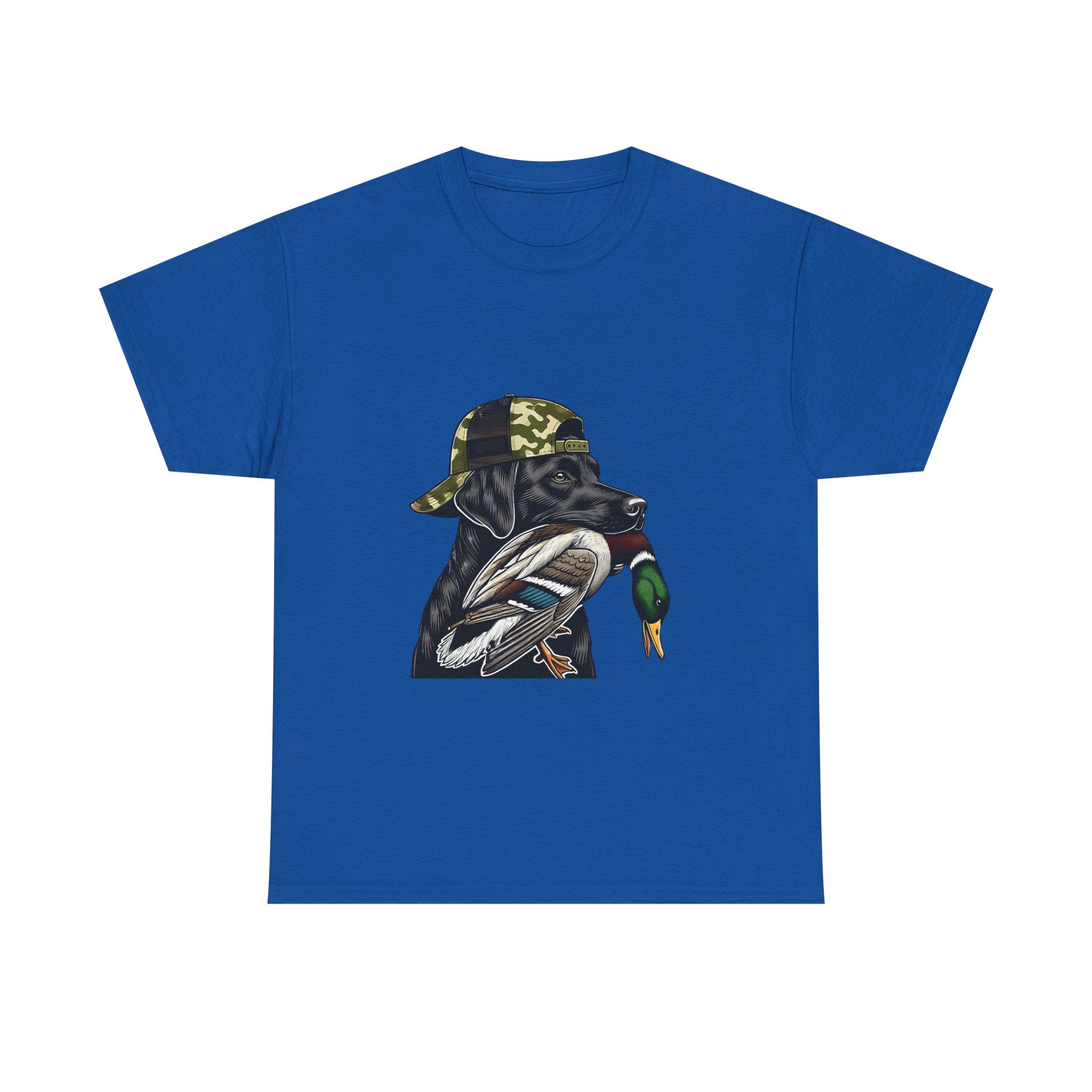 Duck Hunter Graphic Tee — Mallard Duck with Camo Bucket Hat