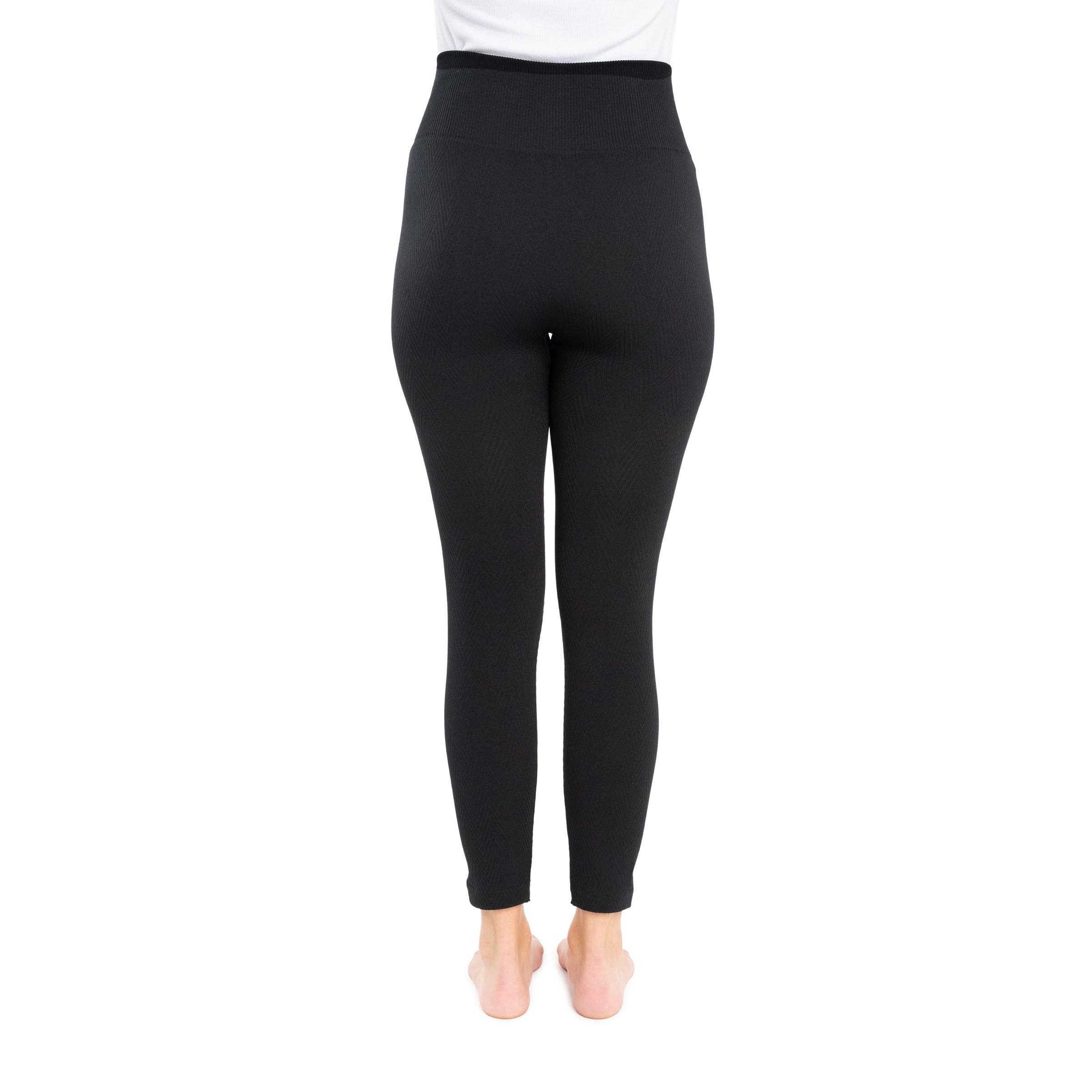 Women's Fleece Lined Leggings with Wide Waistband