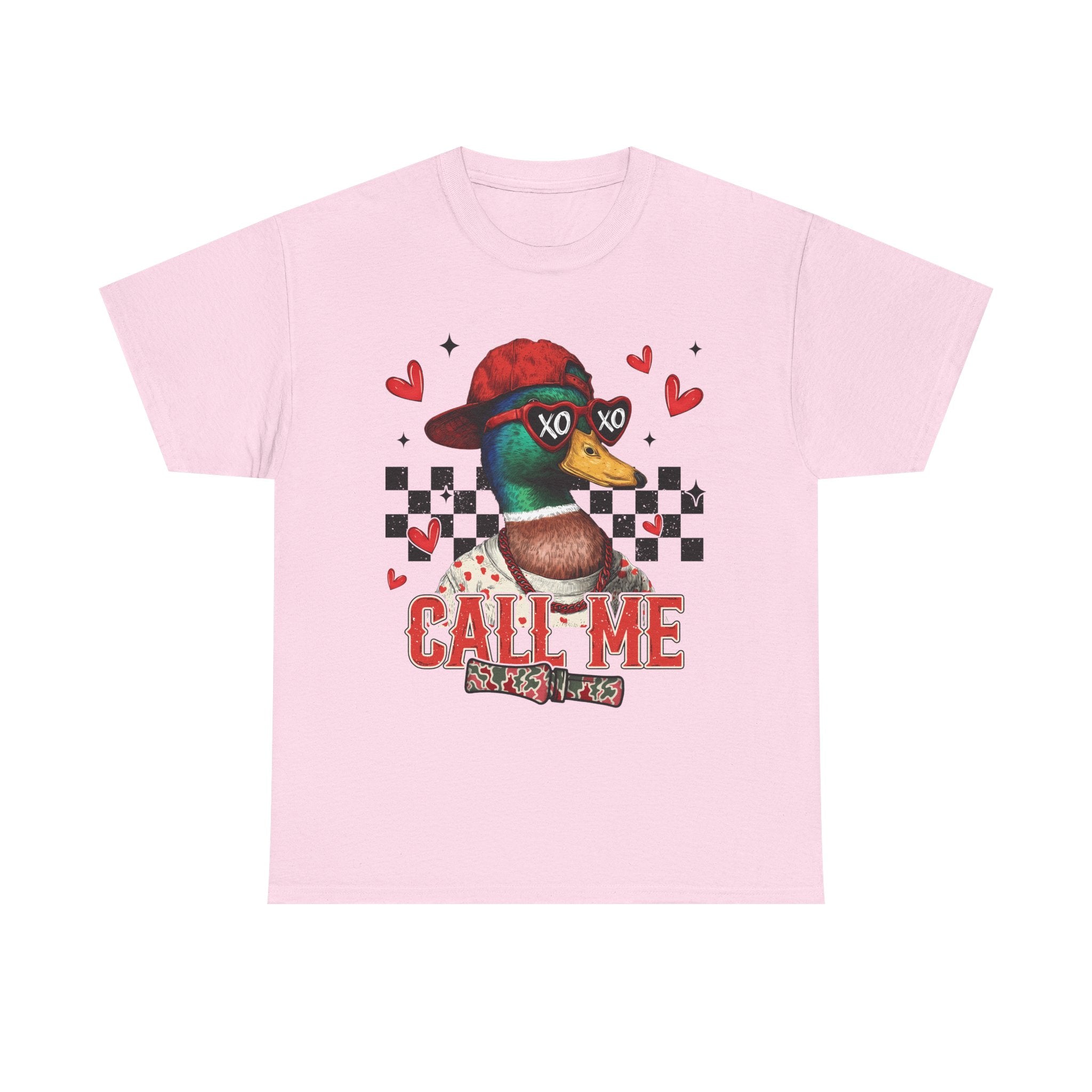 Duck Graphic Tee – "Call Me" Retro Skateboard Design
