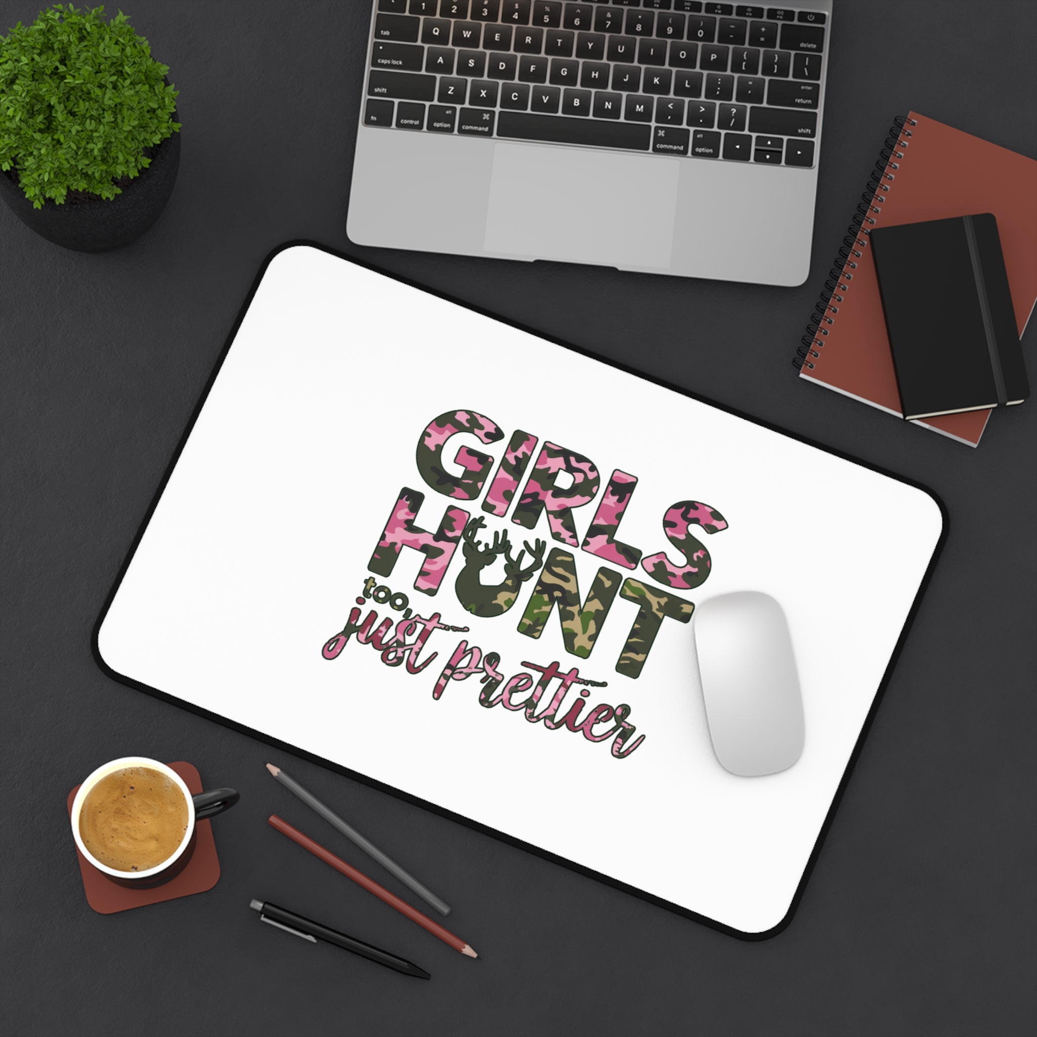 Girls Hunt Too Camo Desk Mat