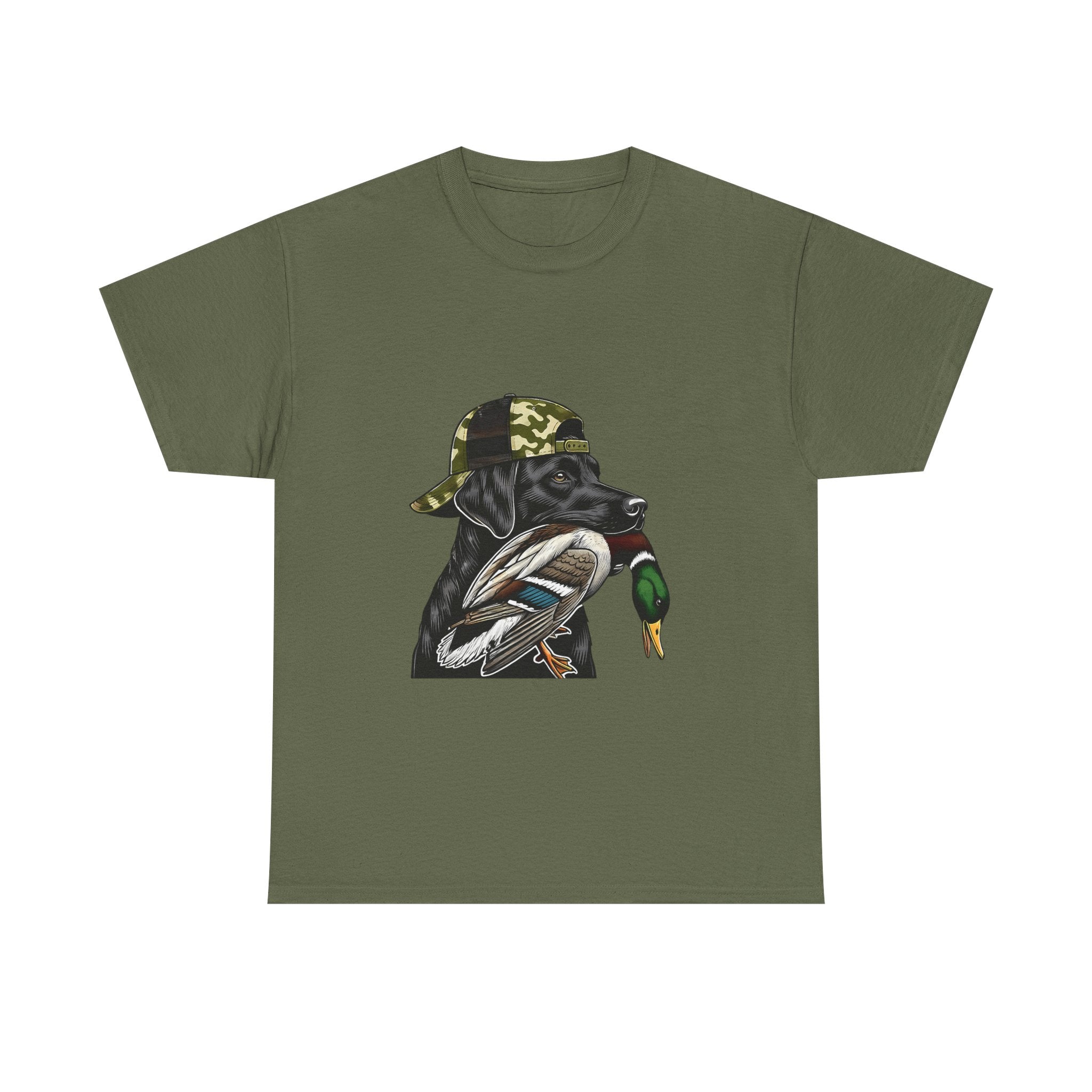 Duck Hunter Graphic Tee — Mallard Duck with Camo Bucket Hat