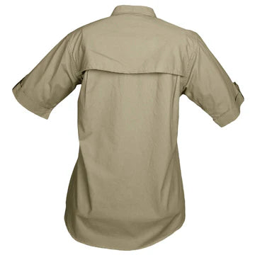 Short sleeve shirt with quilted shooting patch