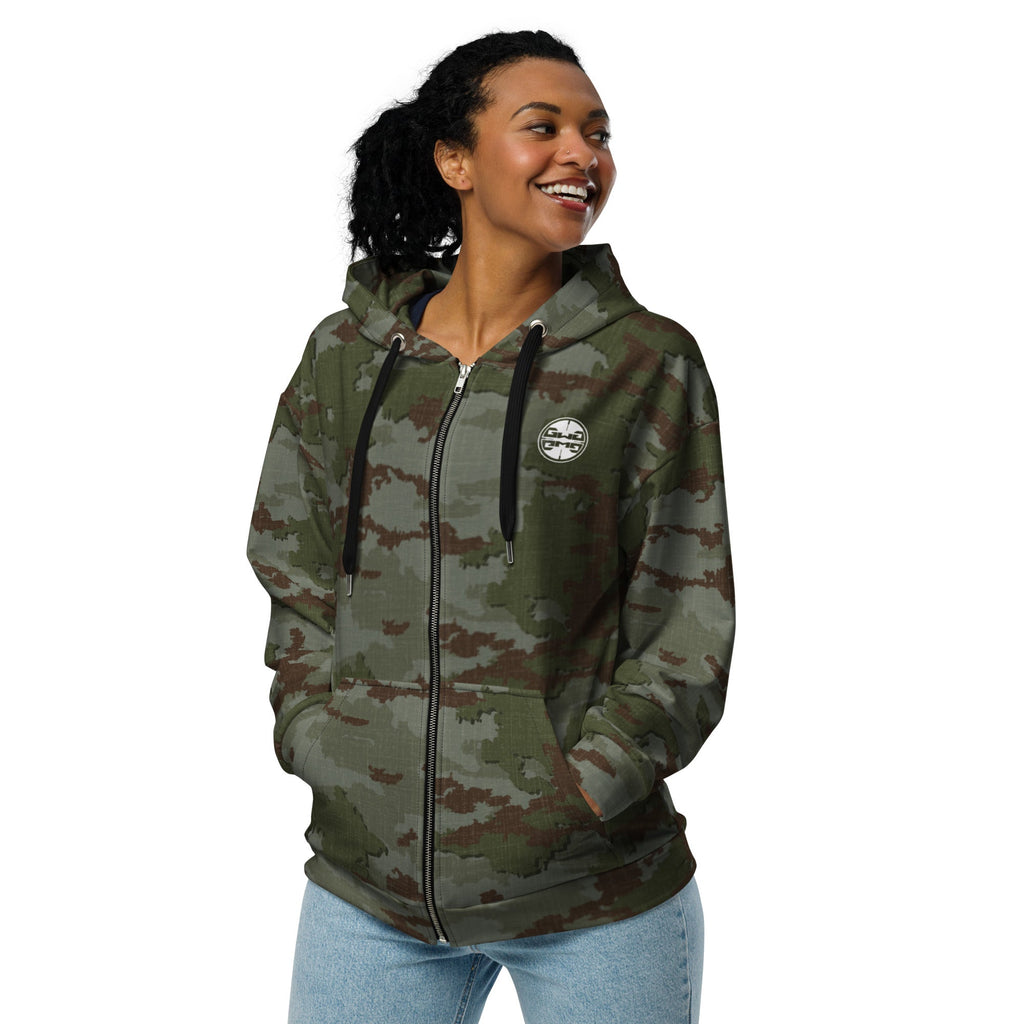 Athleisure Unisex Zip Hoodie | TerraVerde Camo
