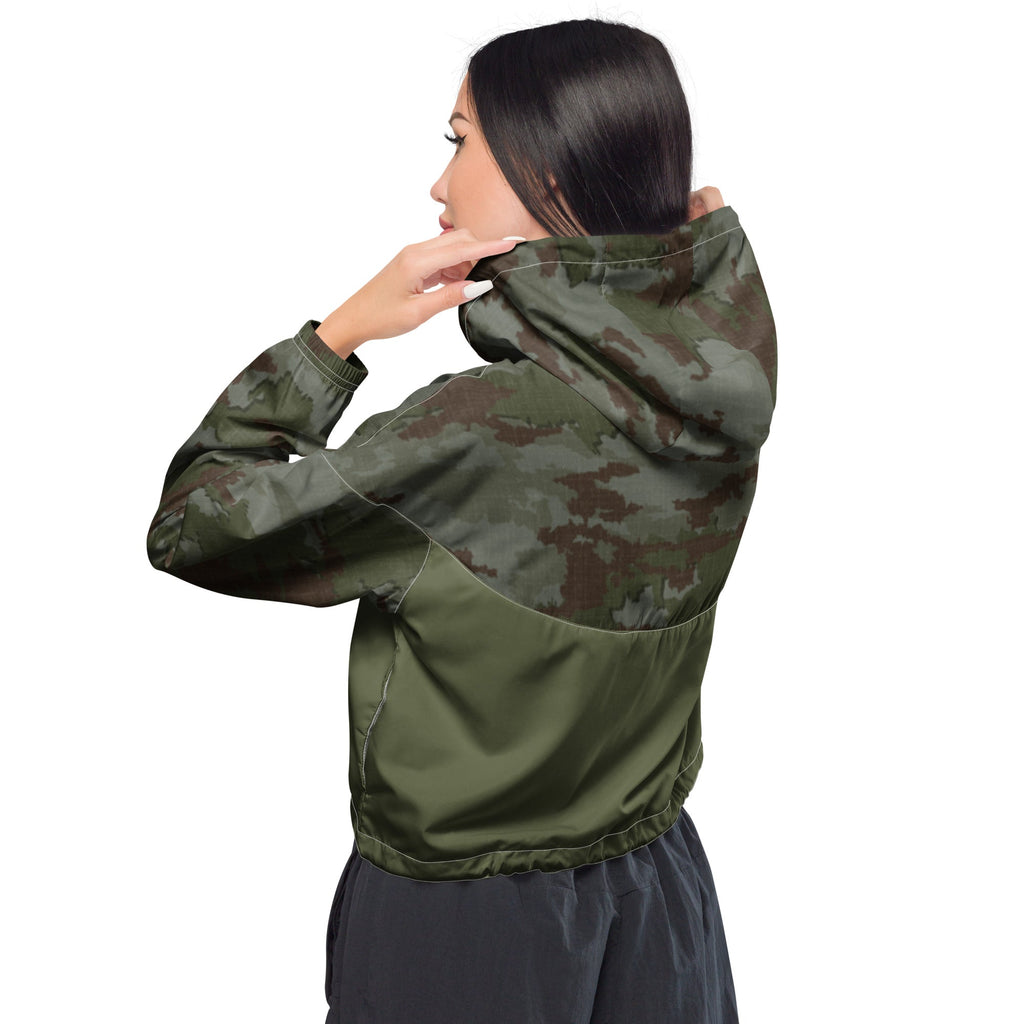 Athleisure Cropped Windbreaker | TerraVerde Camo