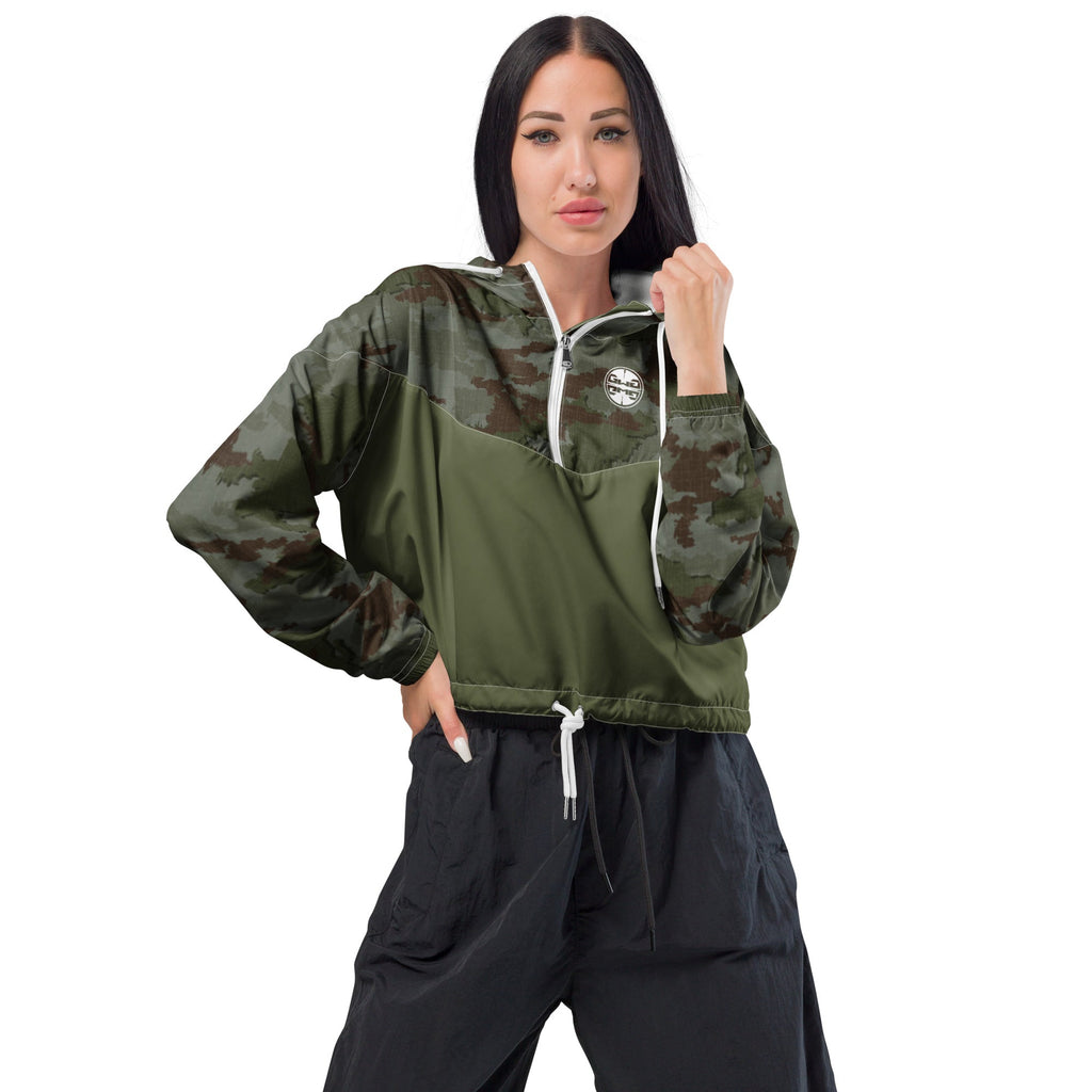Athleisure Cropped Windbreaker | TerraVerde Camo