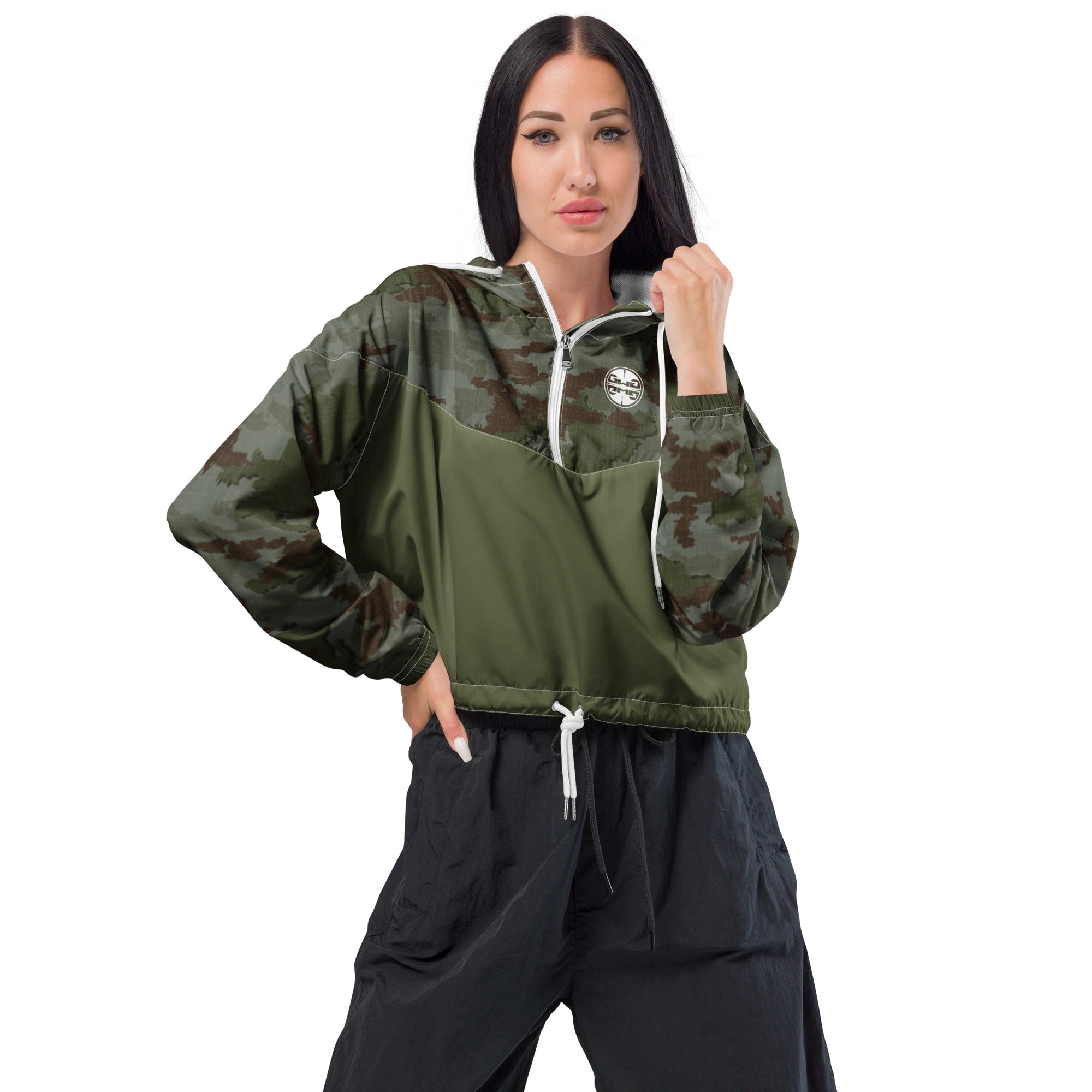 Athleisure Cropped Windbreaker | TerraVerde Camo