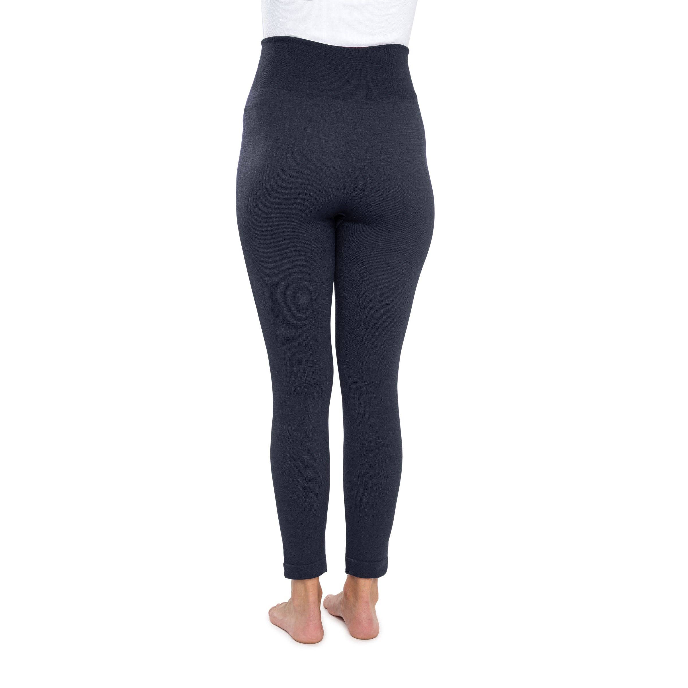 Women's Fleece Lined Leggings with Wide Waistband