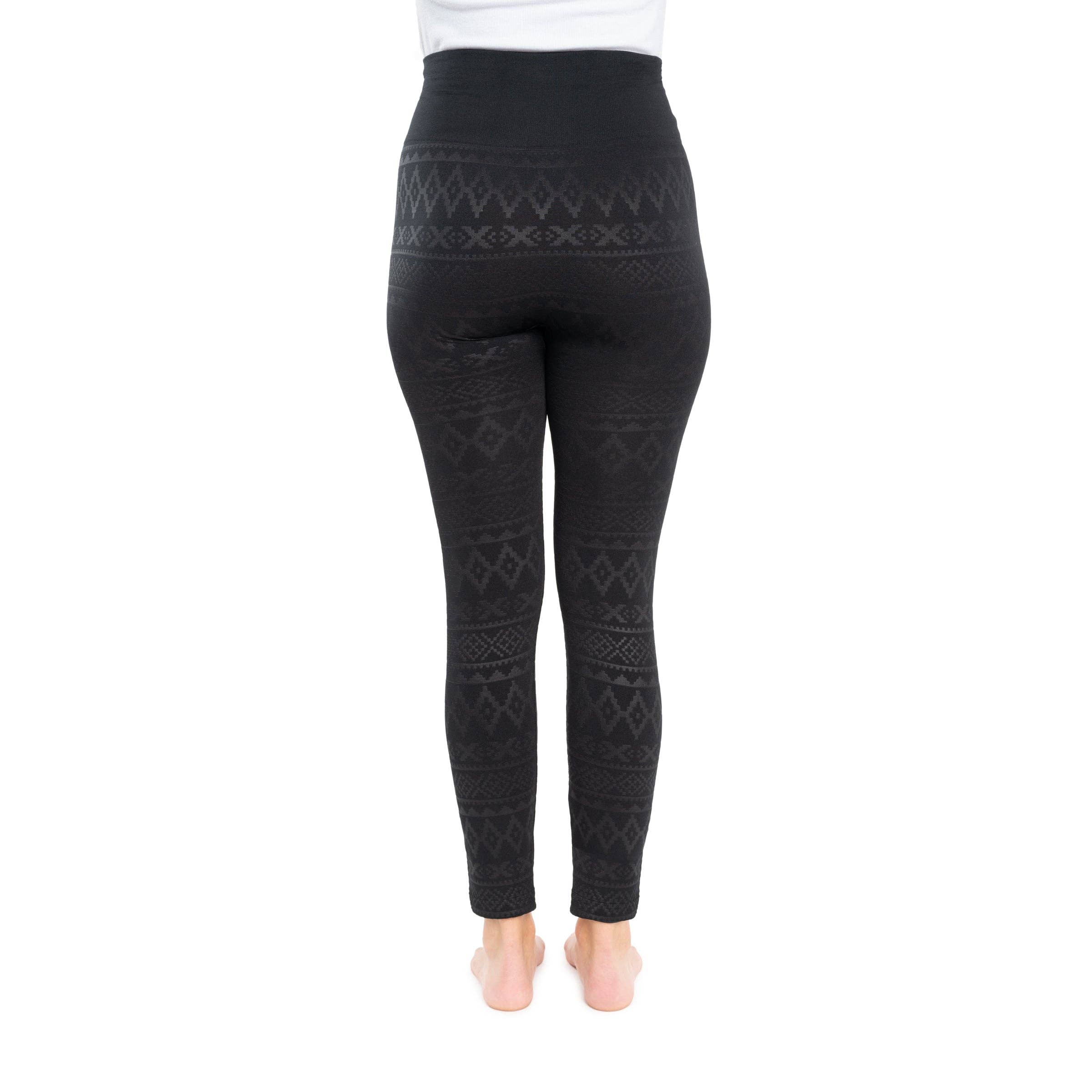 Women's Fleece Lined Leggings with Wide Waistband