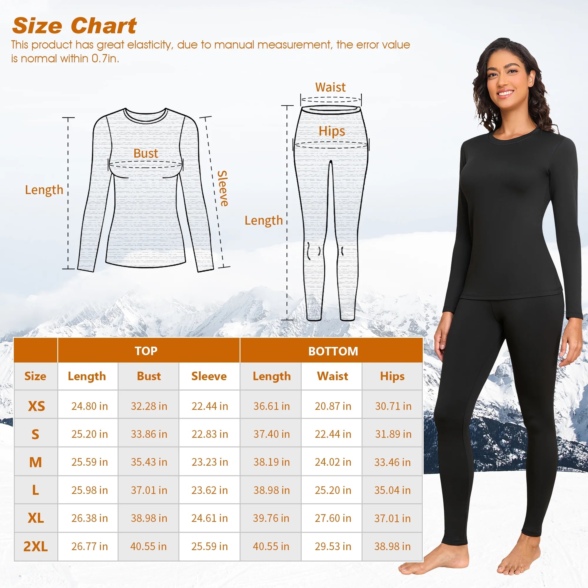 Fleece lined Thermal Underwear Set